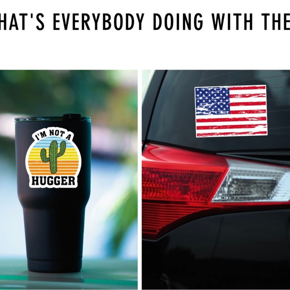 STICKERS DECORATE/PERSONALIZE items for cell phone, cups, coolers, water bottles - Picture 5 of 14